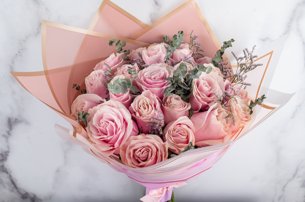 BOUQUET ROSAS ROSADAS "VERSOS ROSADOS"